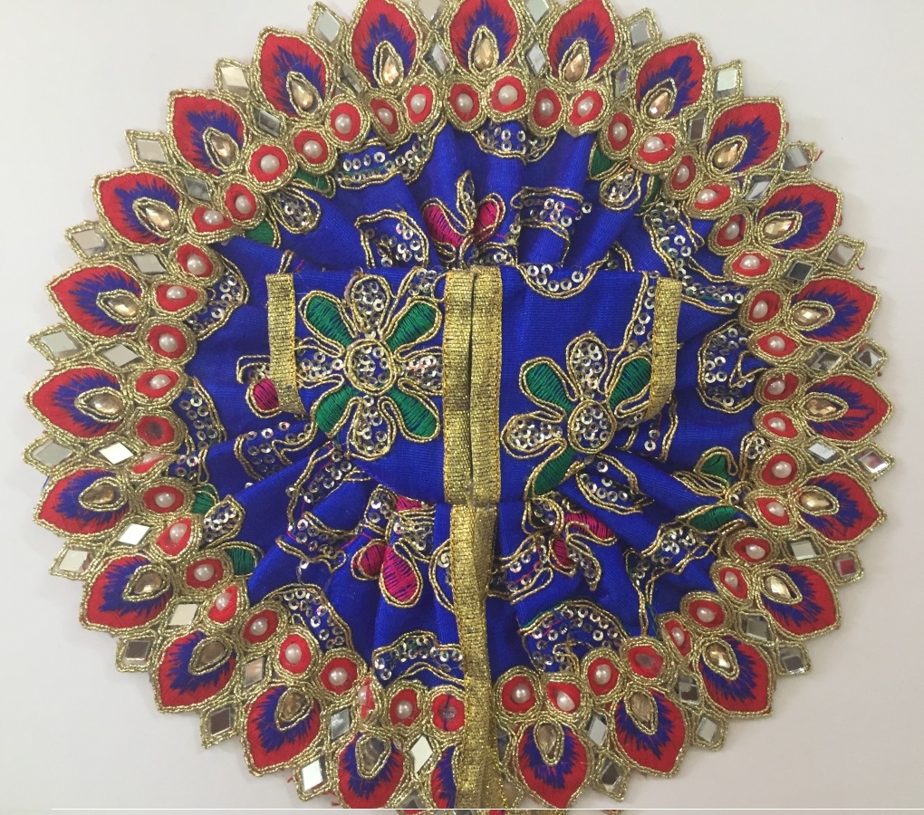 Blue Poshak With Golden Embroidery Work