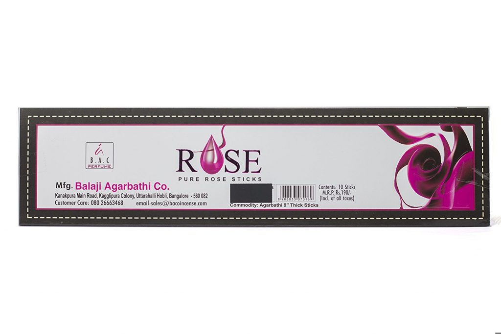 Balaji Rose - Pure Rose Sticks (Pack of 10 sticks)