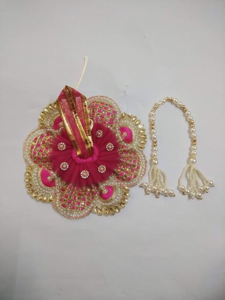 Bright Pink Laddu Gopal Poshak | Designer Laddu Gopal Poshak