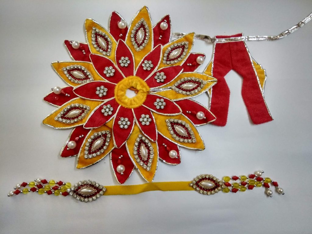 KRISHNAGALLERY1 Laddu Gopal Kanha Ji Thakur Ji Dress Fancy Peacock Design  Dress Yellow Color Size No | forum.iktva.sa