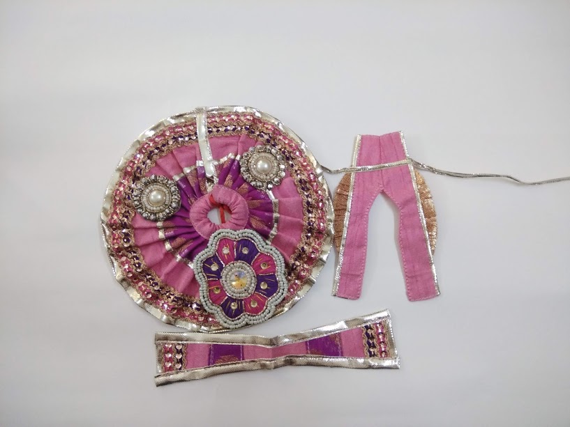 Pink Laddu Gopal Poshak Designer Laddu Gopal Poshak